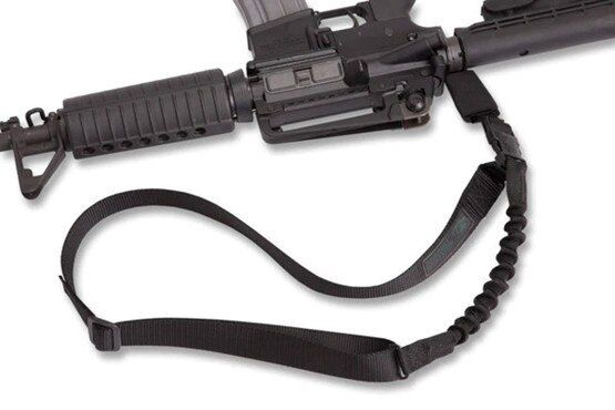 Elite Survival Systems Black Single Point Tactical Bungee Sling is fully adjustable for a comfortable height